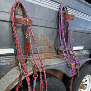 Colorful Paracord Split Horse Reins